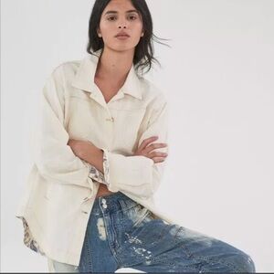 Anthropologie Off-White Button Down Shirt